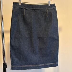 Dana Buchman Denim Skirt Knee Length
